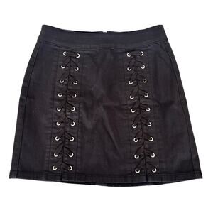 PACSUN Black Lace Front Mini Skirt Sz 23
